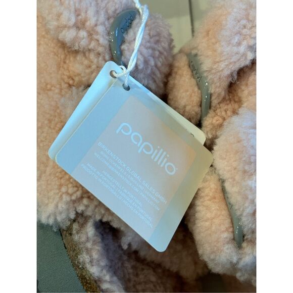 NWT Papillio by Birkenstock Arizona Big Buckle Platform Teddy sandal, $180 - Picture 6 of 8